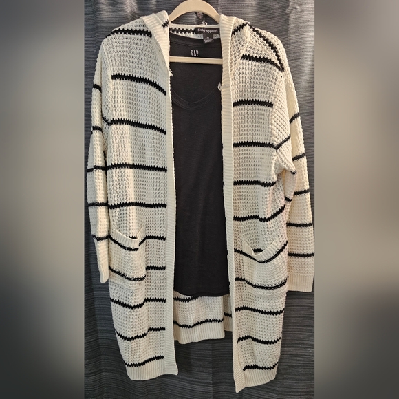SoHo Apparel hooded knit long cardigan - Picture 1 of 10